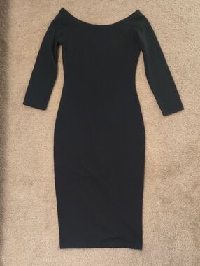 ZARA Women's Dark Green Bodycon Dress